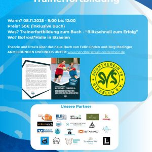 Trainerfortbildung in Kooperation mit dem SV Straelen am 08.11.2025