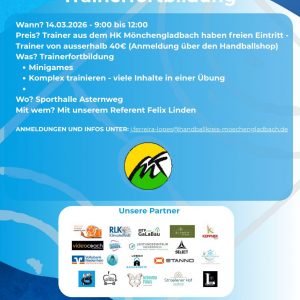 Trainerfortbildung in Kooperation mit dem HK M&ouml;nchengladbach -14.03.2026